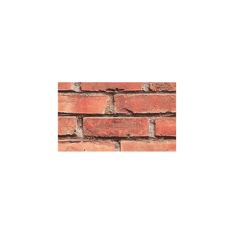 Brick Effect Slate Stone Sticky Back Plastic Fablon Vinyl Durable Self Adhesive Red/Grey