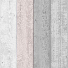 Arthouse Painted Wood Grey Blush Wallpaper 902809 - Faux Wooden Cladding Panels