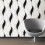 Black Glitter Waves Silver White Quality Textured Vinyl Feature Wallpaper 1