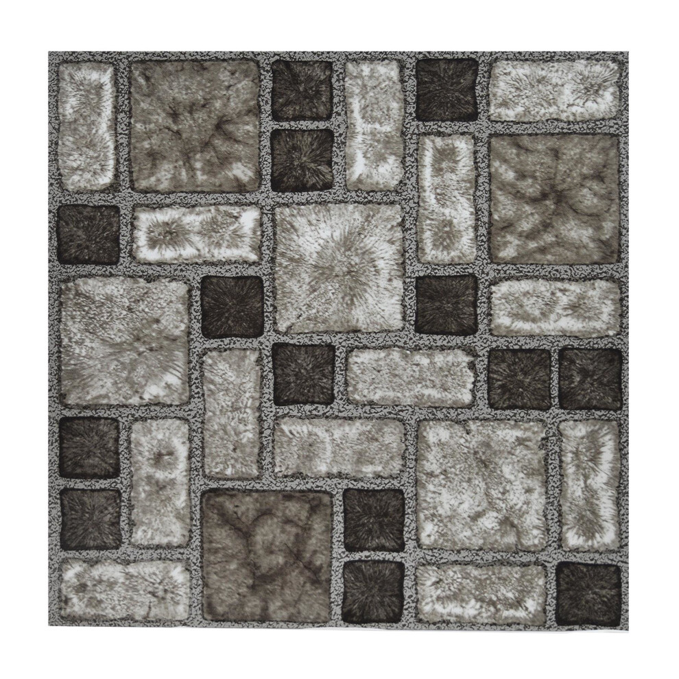 Floor Tiles Self Adhesive Vinyl Flooring Kitchen Bathroom Charcoal Stone Effect