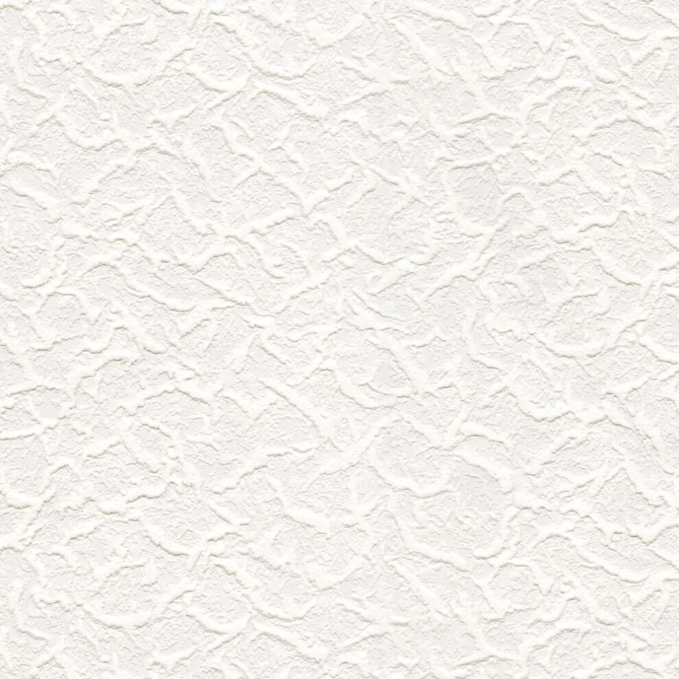 Paintable Wallpaper Blown Embossed Vinyl Cracked Ice White Paste The Paper 5018323058306