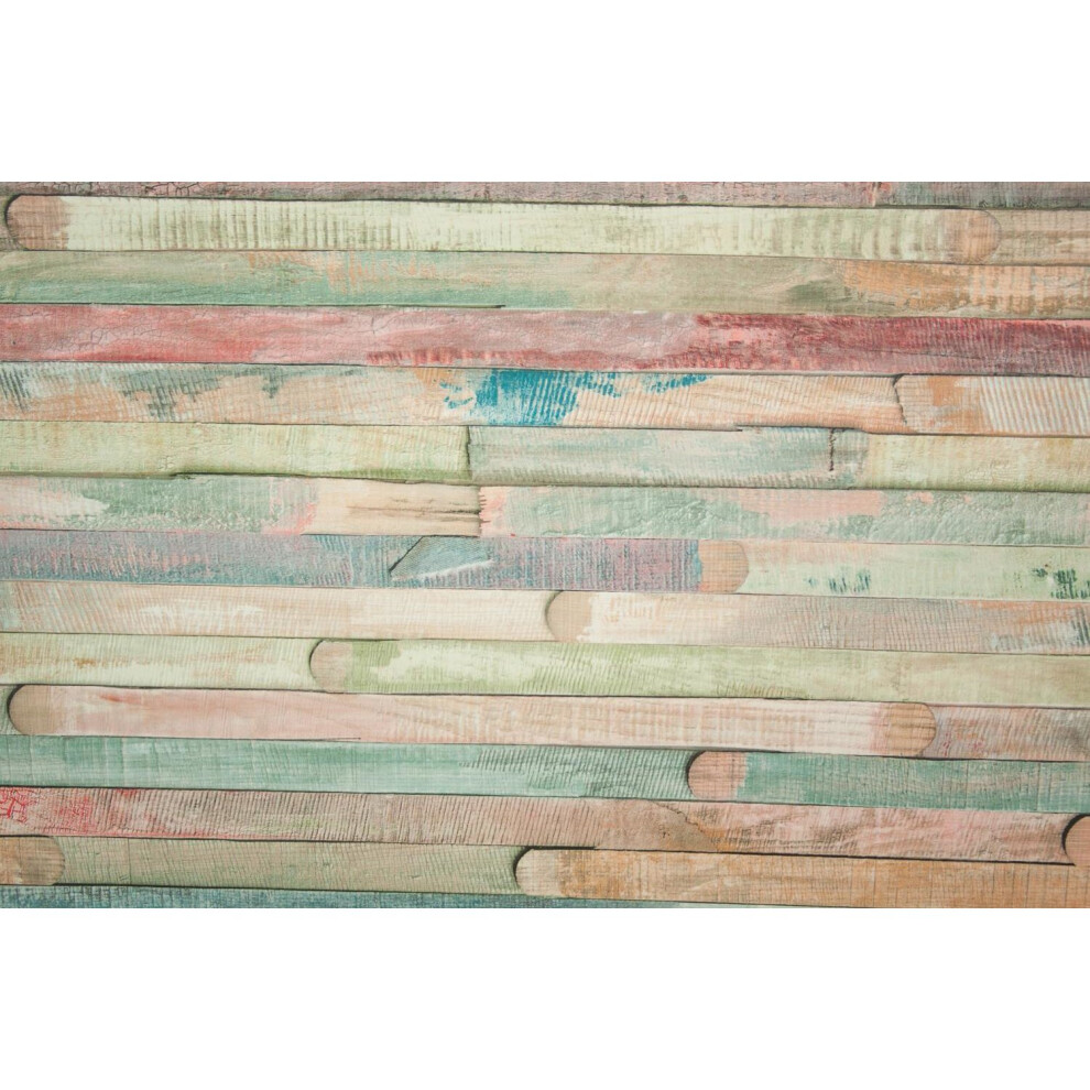 D-C-Fix Rio Distressed Wood Effect Self Adhesive Film 1.5 M X 45Cm Blue Pink 4007386290052
