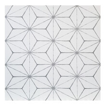 FloorPops kikko pack of 10 peel & stick vinyl floor tiles white grey pattern