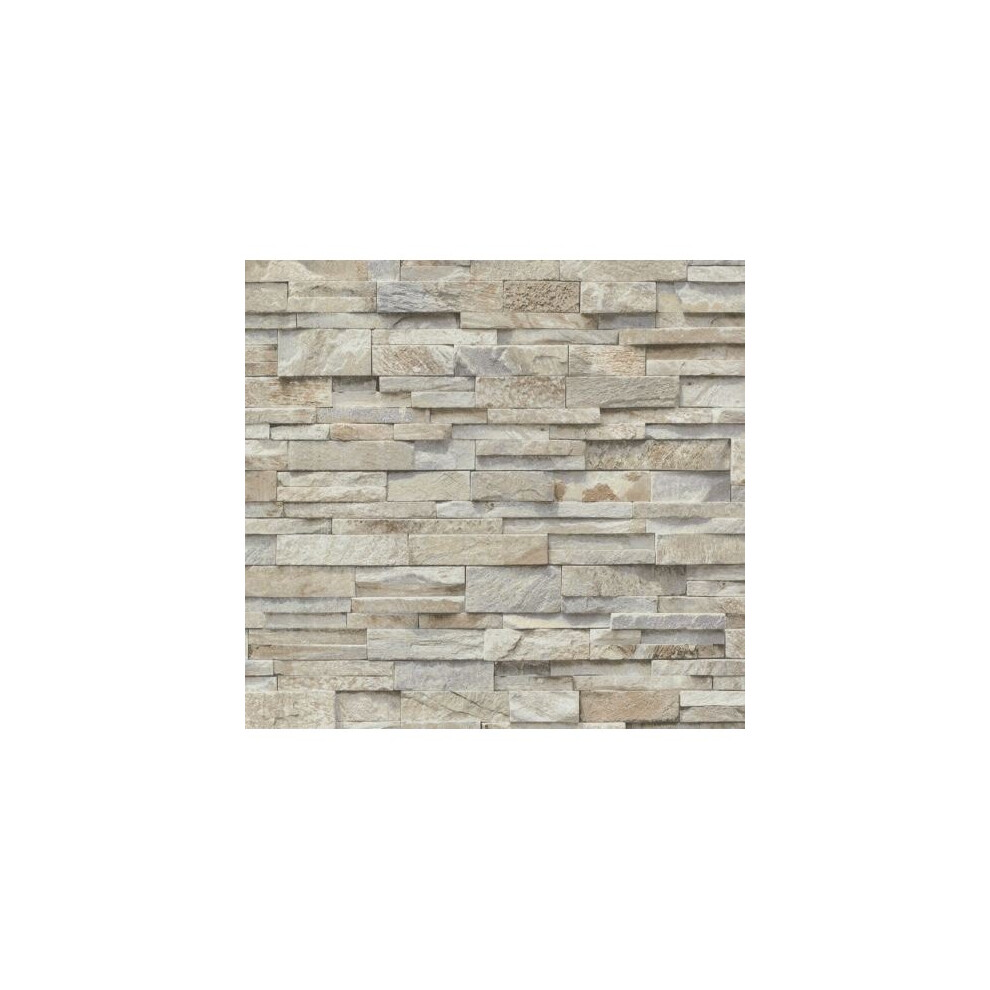 Brick Effect Wallpaper Vinyl 3D Slate Stone Split Face Tile Paste The Wall P+S