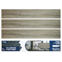 Floor Planks Tiles Self Adhesive Vinyl Light Grey Wood Flooring