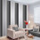Stripe Wallpaper Bold Charcoal Grey Black White Silver Luxury Modern 1