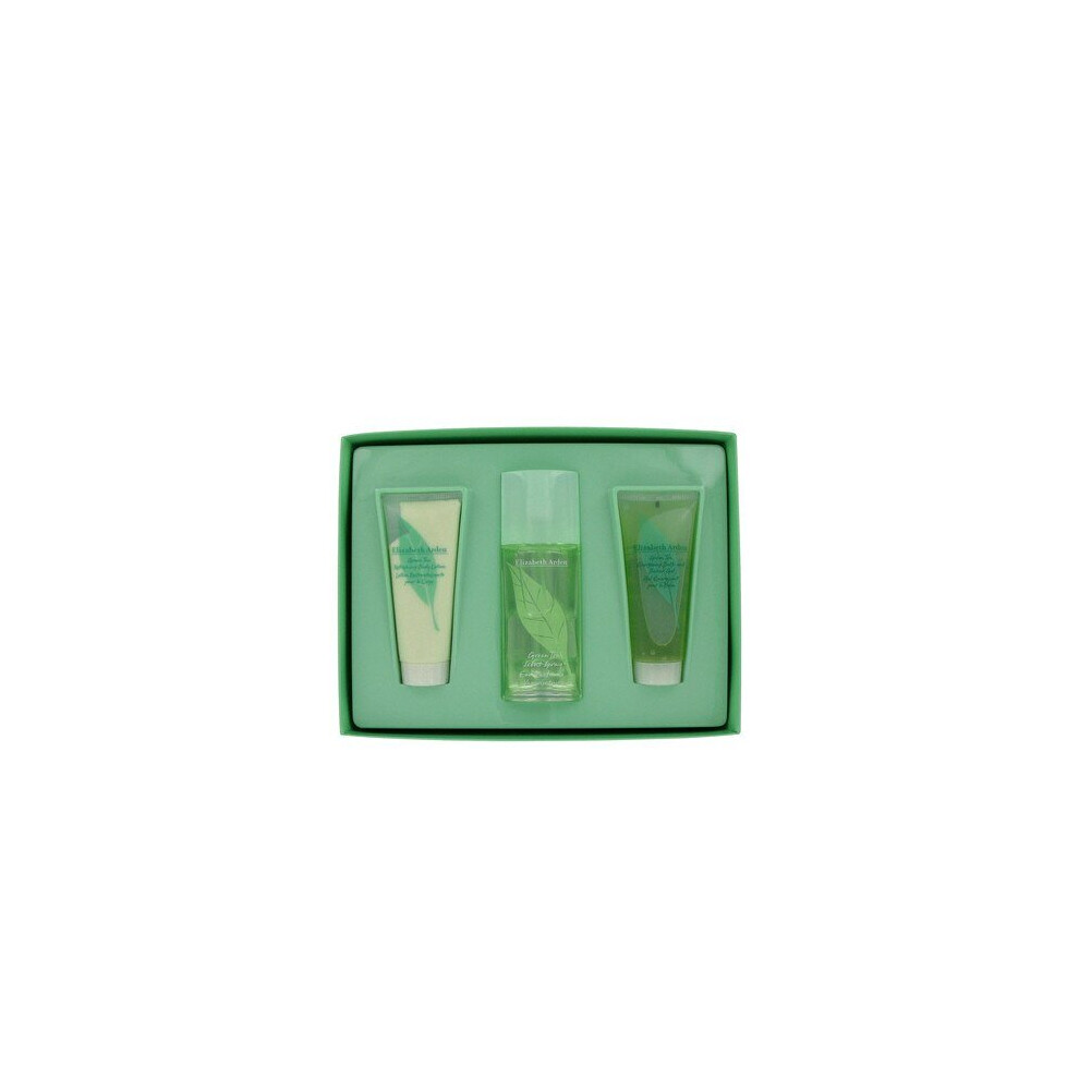 Elizabeth Arden Green Tea Set 100ml Scent Spray + 100ml S. Gel + 100 B. Lotion