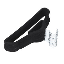 Coat Hangers Set of 50 Black Velvet Non-Slip Clothes Storage Garm