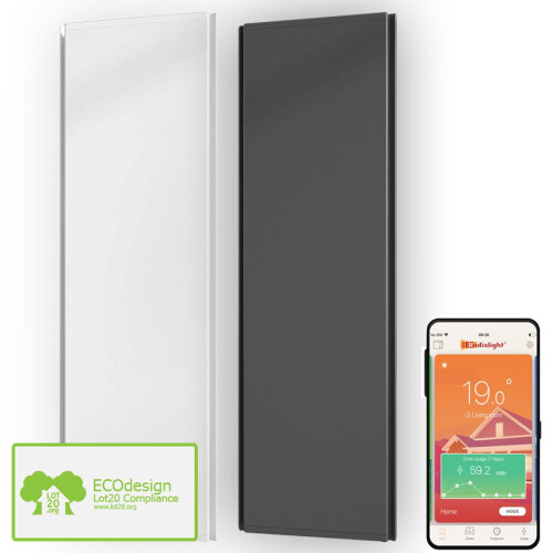 (Anthracite, 750W) Vertical Wall-Mounted Electric Radiator 1