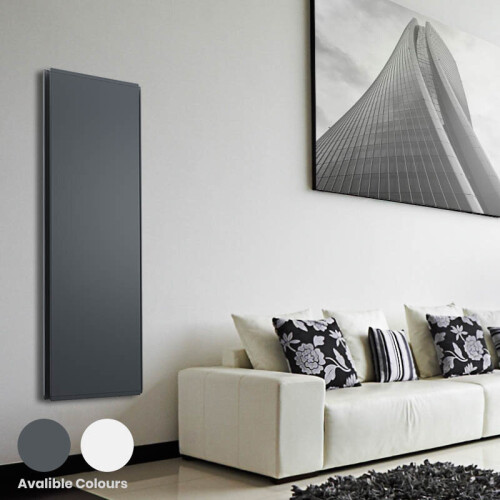 (Anthracite, 750W) Vertical Wall-Mounted Electric Radiator