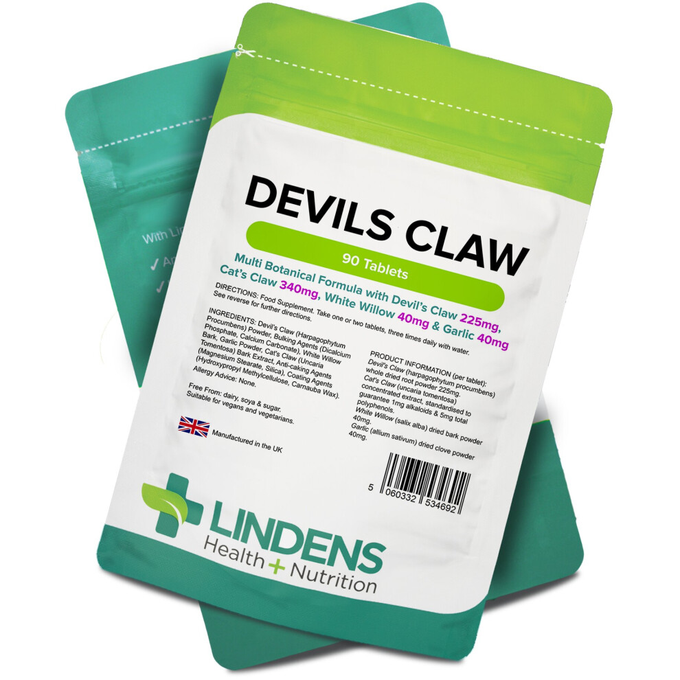 Devils Claw Formula 90 Tablets Lindens H+N [4692]