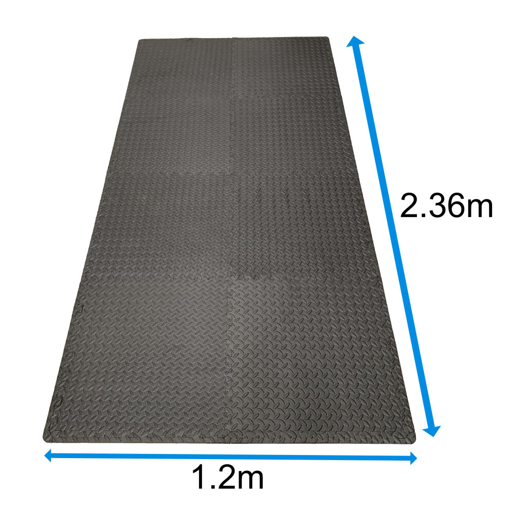 (8 Mats - 2.36m x 1.12m) Happy Hot Tubs Interlocking EVA Floor Mat Base Surround Floor Protector Hot Tub