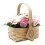 IPREMA Giftware Medium Pink Bouquet in Wicker Basket 1