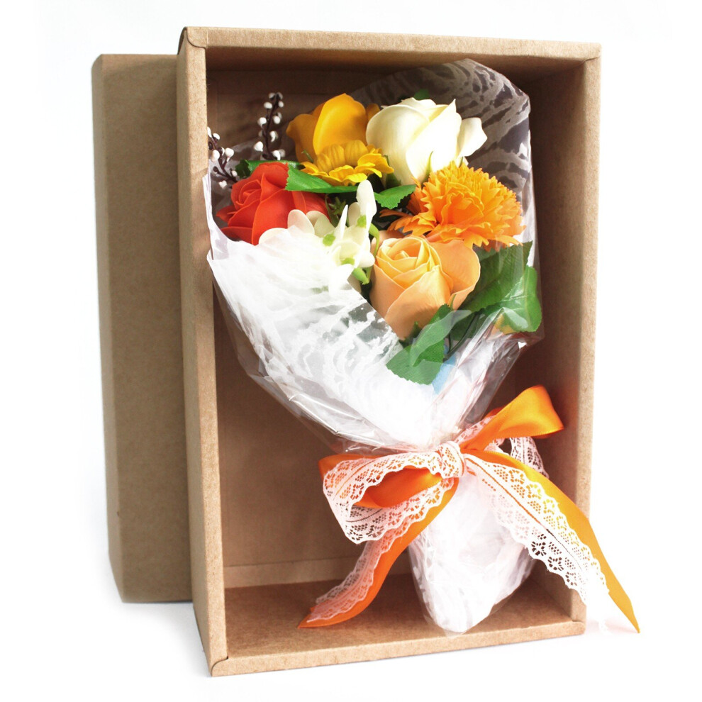 Iprema Giftware Orange Boxed Hand Soap Flower Bouquet