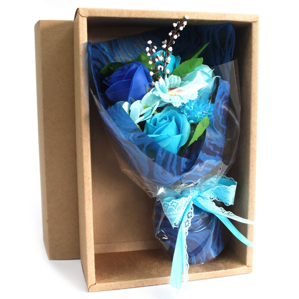 Iprema Giftware Blue Boxed Hand Soap Flower Bouquet