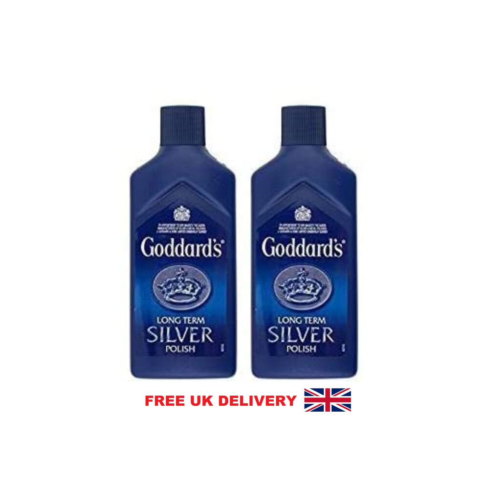 2 PCS GODDARDS LONG TERM SILVER POLISH 125ML LIQUID SHINES & PROTECTS JEWELLERY