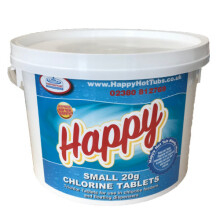 (2kg) Happy Hot Tubs Small Chlorine Tablets 20g Tub Swimming Pool