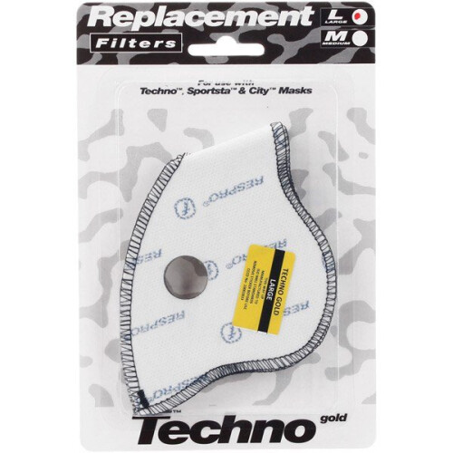 (L, Gold) Respro Techno Filters - Pack Of 2