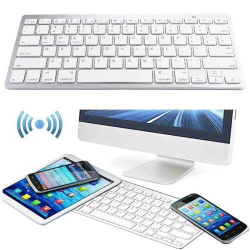 Slim Bluetooth Wireless Keyboard For iPad Android Windows Mac Smartphone