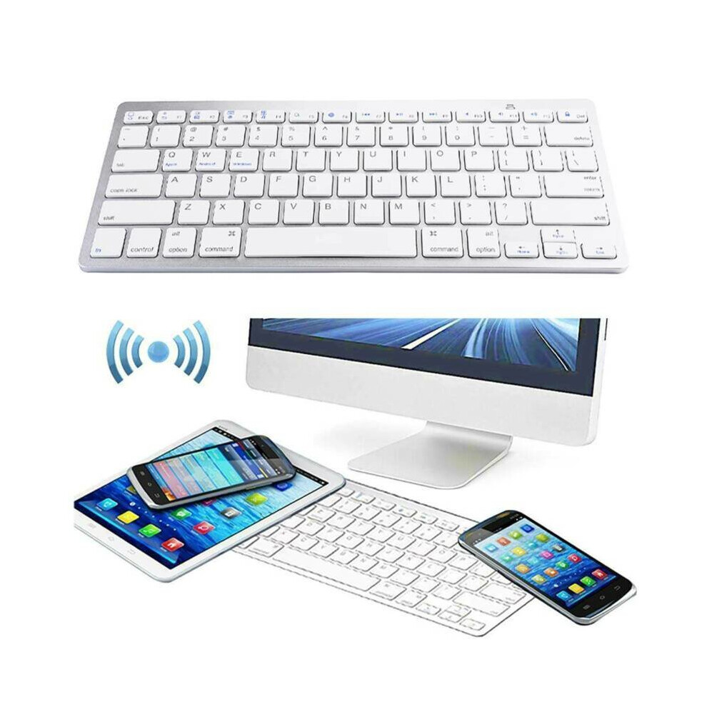 Slim Bluetooth Wireless Keyboard For Ipad Android Windows Mac Smartphone 683546606501