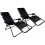 2 X Zero Gravity Garden Sun Lounger Foldable Chair Cup & Tablet Holder 1