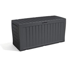 270l Garden Storage Box Grey Handy All Purpose Durable Outdoor Box