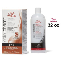 (5WV + Developer (Vol. 20) 32oz) 5WV Cinnamon Wella Color Charm Permanent Haircolor
