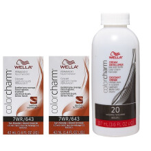 (7WR + 7WR +Developer (Vol. 20) 3.6oz) 7WR Tan Blonde Wella Color Charm Permanent Haircolor