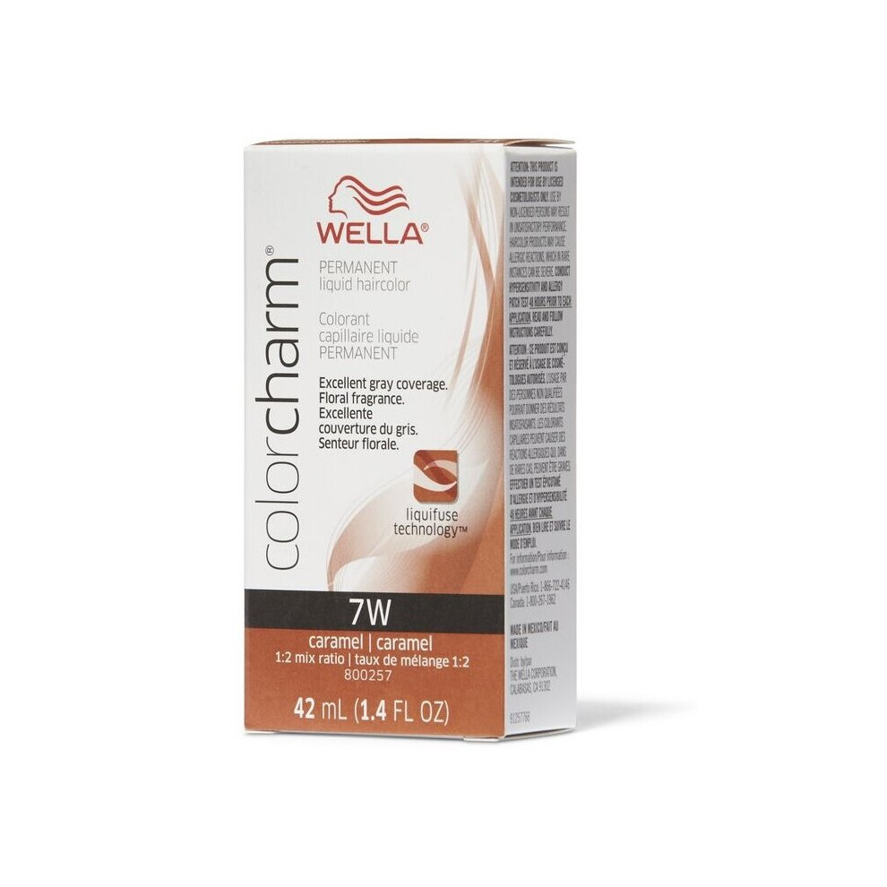 Photos - Hair Dye Wella 7W Caramel Color Charm Permanent Haircolor Brown,Multicoloured (7W Caramel )