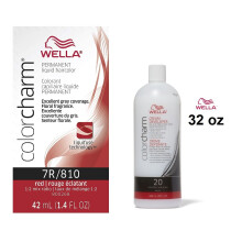 (7R+ Developer (Vol. 20) 32oz) 7R Red Wella Color Charm Permanent Haircolor