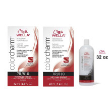 (7R + 7R + Developer (Vol. 20) 32oz) 7R Red Wella Color Charm Permanent Haircolor