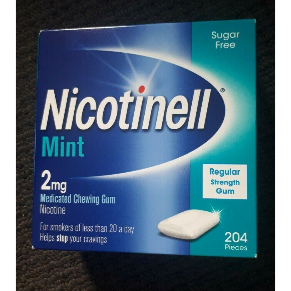 Nicotinell Mint 2 Mg Medicated Chewing Gum Nicotine 204 Pieces