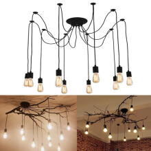 (10 Heads a set) Spider Chandelier Pendant Light Retro Ceiling Lamp E27 Hanging Lights