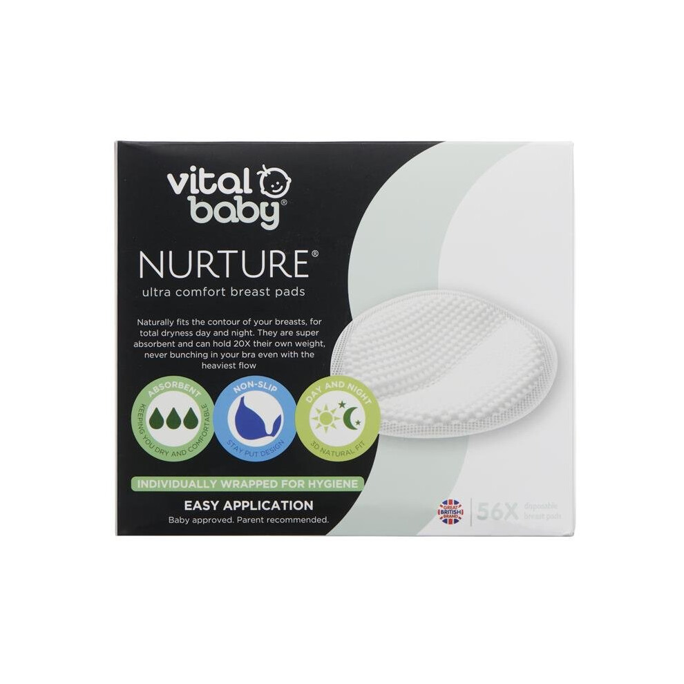 Vital Baby Nurture Ultra Comfort Breast Pads, Pack of 56