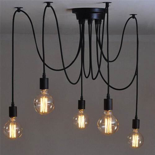 (5 Heads a set) Spider Chandelier Pendant Light Retro Ceiling Lamp E27 Hanging Lights 2