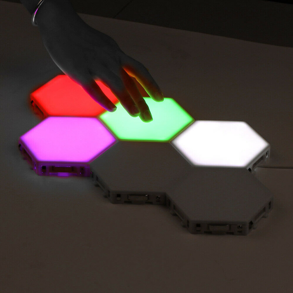 1PC Magnetic Modular Hexagonal Wall Lamp Touch Sensitive RGB Lighting