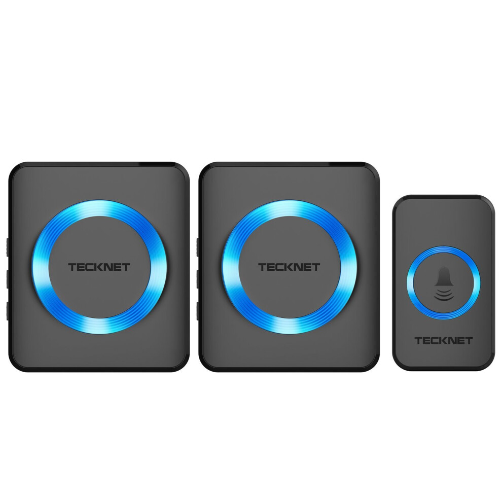TeckNet Waterproof Twin Wireless Plug-in Doorbell Kit