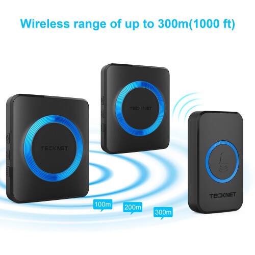 TeckNet TeckNet Waterproof Twin Wireless Plug-in Doorbell Kit 2