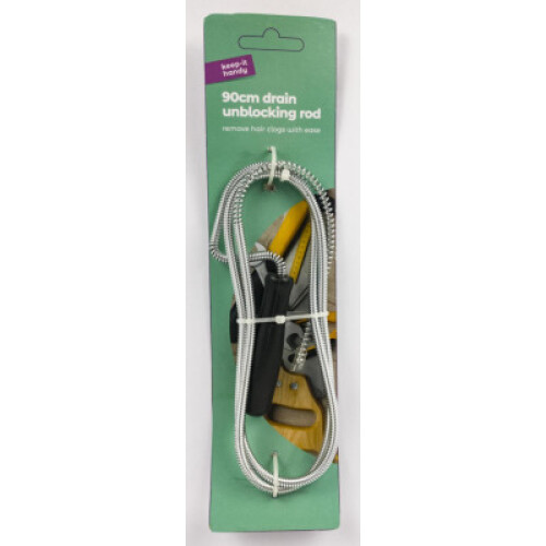 90cm Drain Unblocking Rod with Handle