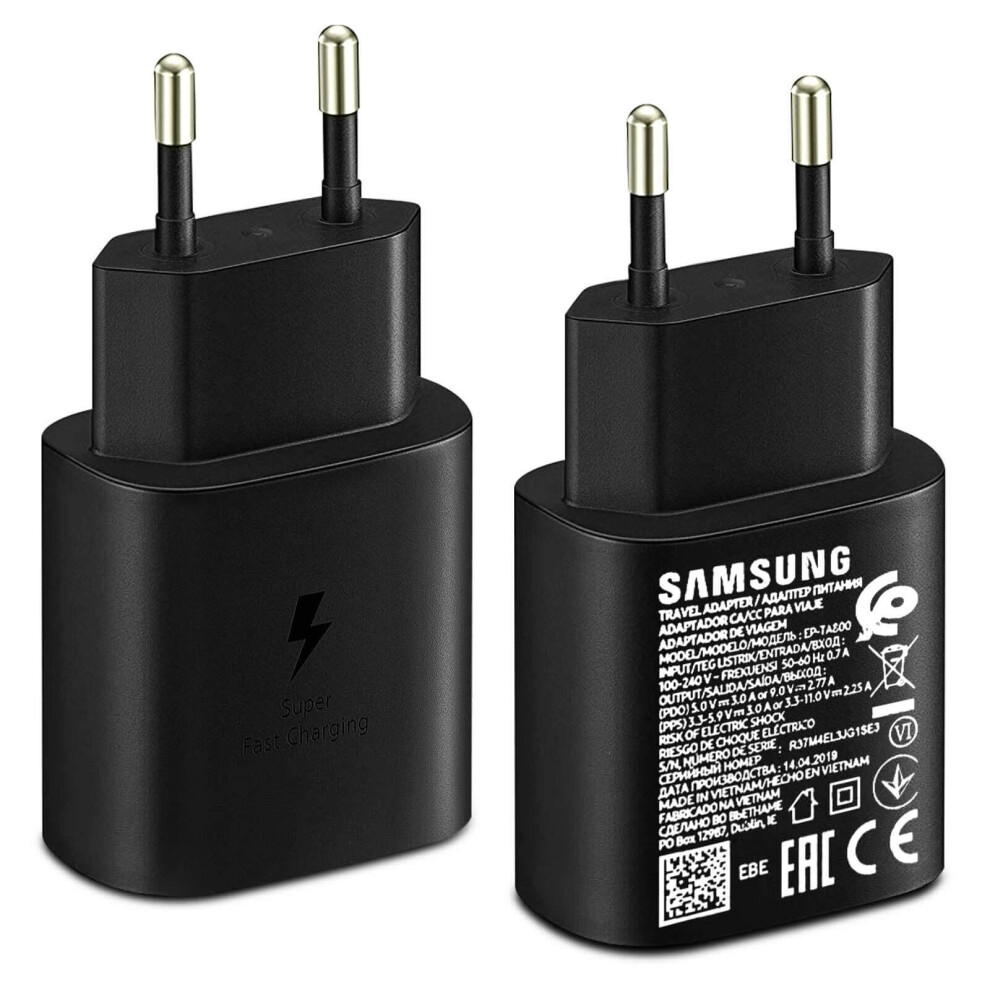 Usb-C Ac Adapter Charger 25W Fast Charge- Original Samsung Black 8801643979393