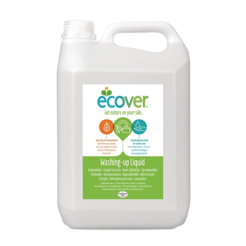 Ecover Lemon and Aloe Vera Washing Up Liquid Concentrate 5Ltr - [GG203]