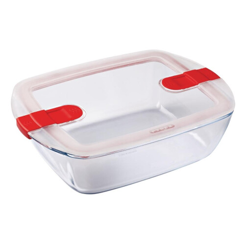 Pyrex Pyrex Cook and Heat Rectangular Dish with Lid 2.6Ltr - [FC368]