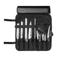 Trousse Arrotolabile - Victorinox - Coltello Sacchetto Arrotolato - 8 Pezzi - Nero - Design Contemporaneo