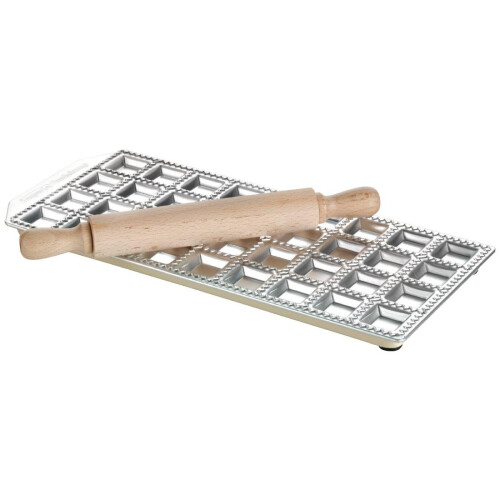 Imperia 36 Hole Ravioli Tray and Rolling Pin