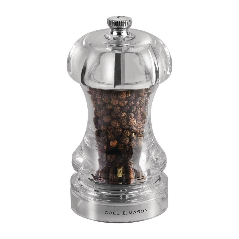 Cole & Mason Acrylic Pepper Mill Capstan 4.5in - [GC542]