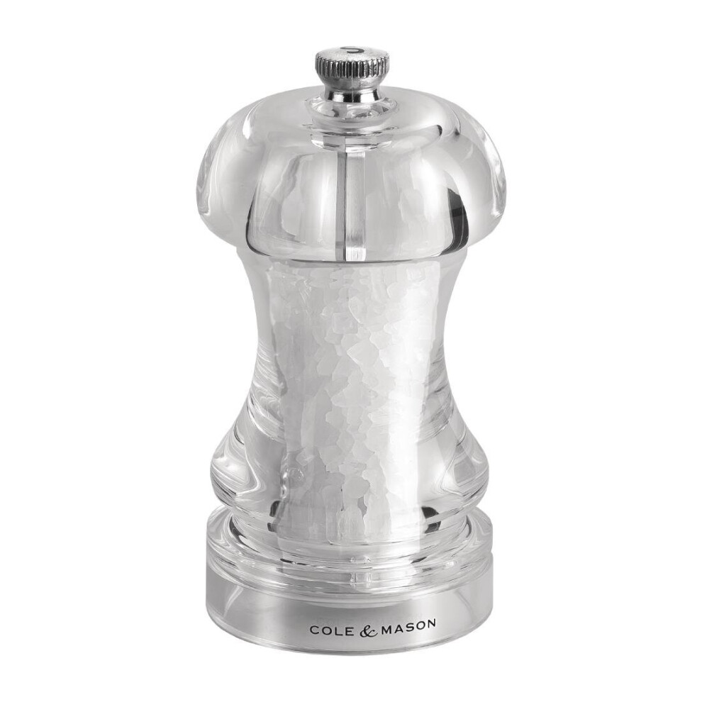 Cole & Mason Acrylic Salt Mill Capstan 4.5in - [GC543]