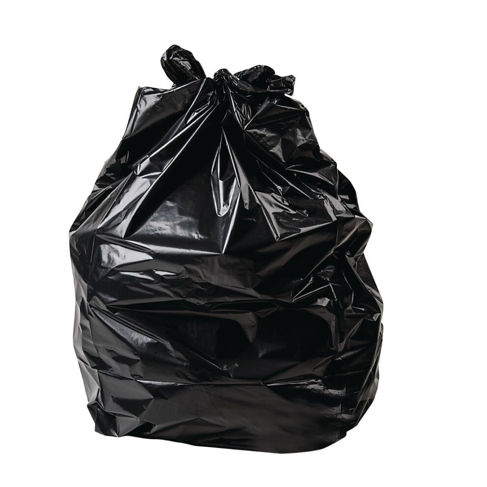 Jantex Large Medium Duty Bin Bags, 70L, Pack Of 200 Gk688 Black