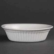 Olympia Whiteware Oval Pie Dishes 170mm (Pack of 6) - [C110]