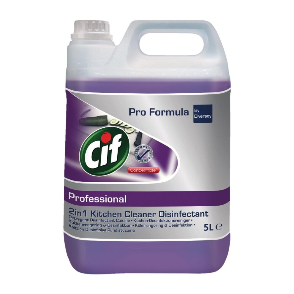 CIF Pro Formula 2-in-1 Cleaner and Disinfectant Concentrate 5Ltr (2 Pack) - [CC108]