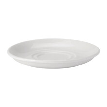 Utopia Pure White Double Well Saucers 150mm (Pack of 24) - [DY334]